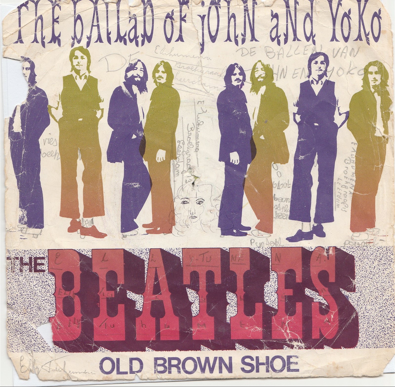 Beatles The Ballad Of John And Yoko Old Brown Shoe 1969