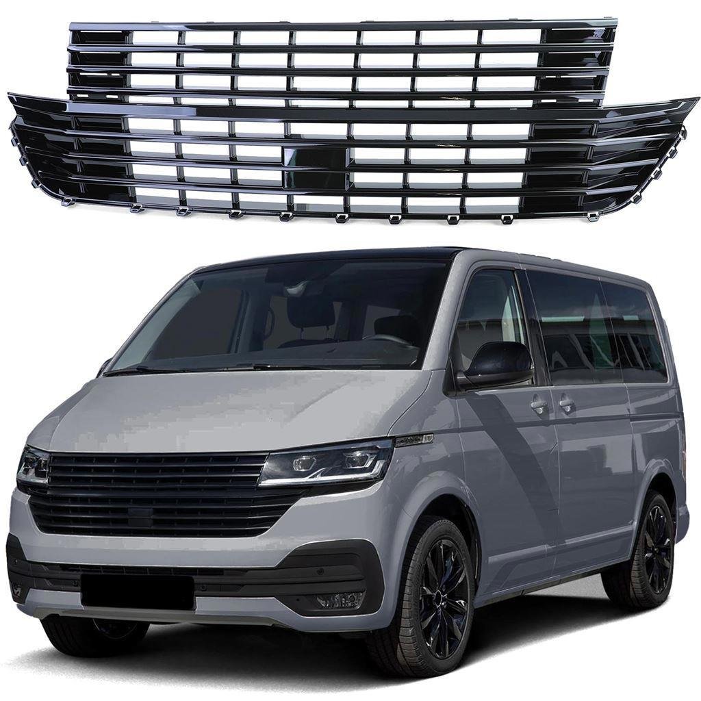 Grille Hoogglans Zwart Voor VW T6 1 Bus Multivan Transporter