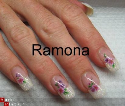 Nagel water Stickers bloem H005 Decals nail art Rozen roos - 1