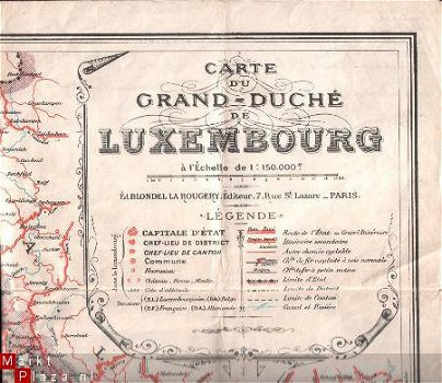 oude landkaart Luxemburg - 1