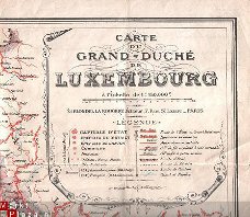 oude landkaart Luxemburg