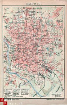 plattegrond van Madrid uit 1909 - 1