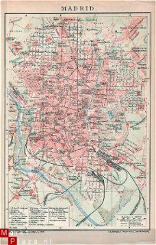 plattegrond van Madrid uit 1909