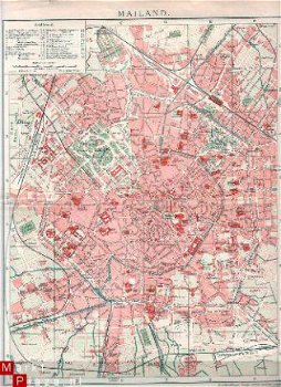 plattegrond Milaan uit 1910 - 1