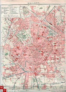 plattegrond Milaan uit 1910