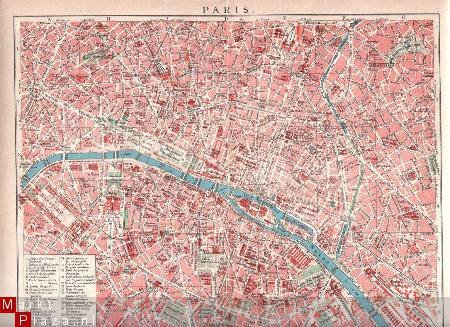 plattegrond van Parijs uit 1911 - 1