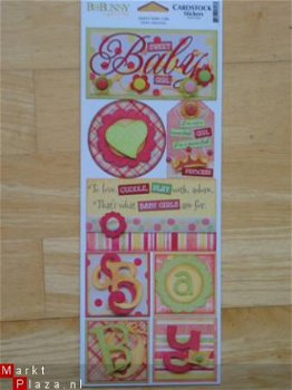 Bo Bunny cardstock stickers sweet baby girl - 1