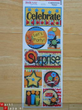 Bo Bunny cardstock stickers let's party - 1