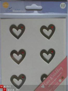 OPRUIMING: jo ann metal charm with gems love - 1