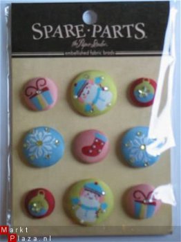 spare part fabric brads christmas / snow - 1