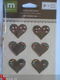 making memories embossed metal silver hearts - 1 - Thumbnail