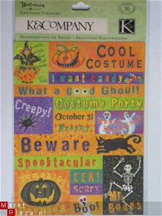 K&Company embossed stickers halloween