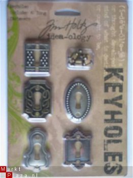 Tim Holtz idea-ology metal key holes - 1