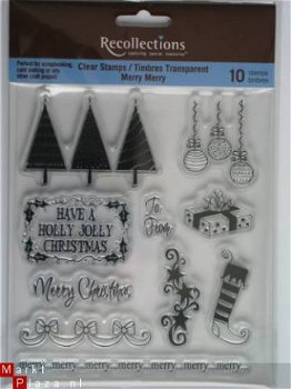 recollections clear stamp merry merry - 1