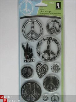 inkadinkado clear stamp peace - 1