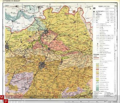 landkaartje Belgie Antwerpen en Brabant - 1