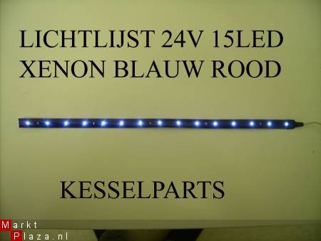 lichtlijst 15 leds 24v zelfklevend xenon rood blauw 24 v led - 1
