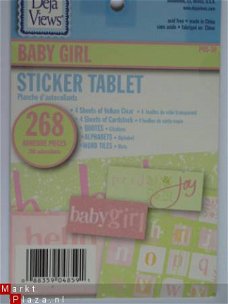 deja views cardstock stickers stack baby girl