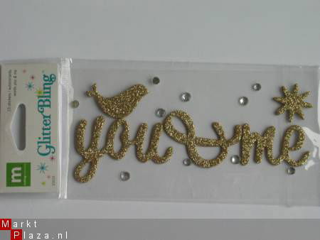 making memories glitter bling title you & me - 1