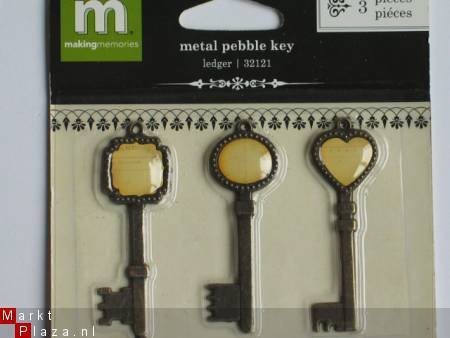 making memories metal pebles key ledger - 1