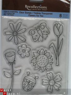 recollections clear stamp flowers for you