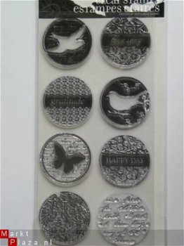 hampton art clear stamp circle birds - 1