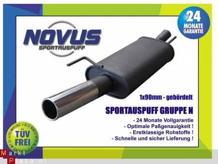 Novus Sport Einddemper Kadett E 1x90mm Rond - 1