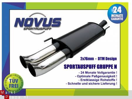 Novus Einddemper 2x76mm DTM Peugeot 206 - 1