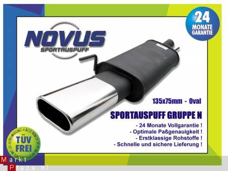 Sport Einddemper Passat 35i 135x75mm Ovaal Novus - 1