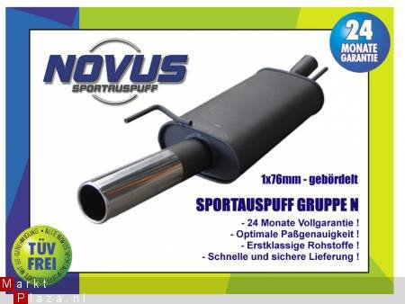 Novus Exhaust Einddemper Astra G 1x 76mm Rond - 1