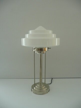 Art deco verlichting design tafellamp.Trapkap met punt. - Afbeelding 3