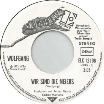 Wolfgang : Sing mit mir ein Hallelujah (1973) PROMO - 2