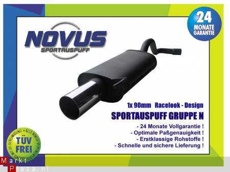 Uitlaat Novus VW Golf 1 Cabrio 1x90mm RL-Design - 1