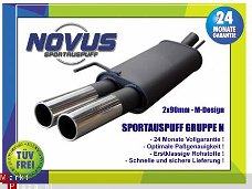 Novus Sport Uitlaat 2x90mm Rond VW Golf 3