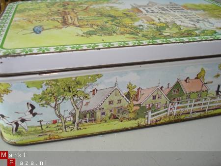 Verkade koekblik met kasteel en vijver met zwanen - Afbeelding 2