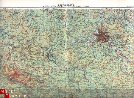 oud landkaartje Duitsland Brandenburg - 1