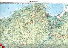 oud landkaartje Duitsland Oost Pommeren
