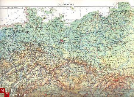 oud landkaartje Duitsland Noord - 1