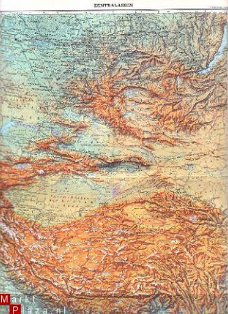 oud landkaartje Azie centraal