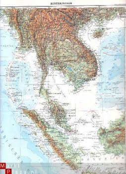 oud landkaartje Thailand - 1