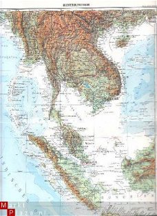 oud landkaartje Thailand