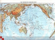 oud landkaartje Stille Oceaan