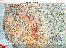 oud landkaartje Verenigde Staten west