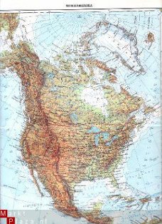 oud landkaartje Noord Amerika