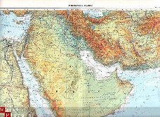 oud landkaartje Midden Oosten