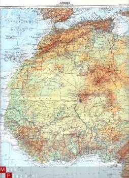 oud landkaartje west Afrika - 1