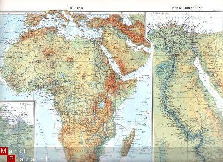 oud landkaartje Afrika - 1