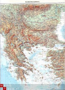 oud landkaartje Balkan