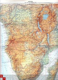oud landkaartje Afrika zuid