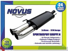 Novus Einddemper Audi A3 8L 2x76mm DTM